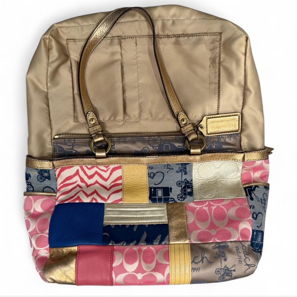 Coach (2011) Multicolor Patchwork Tote- Large - image 6